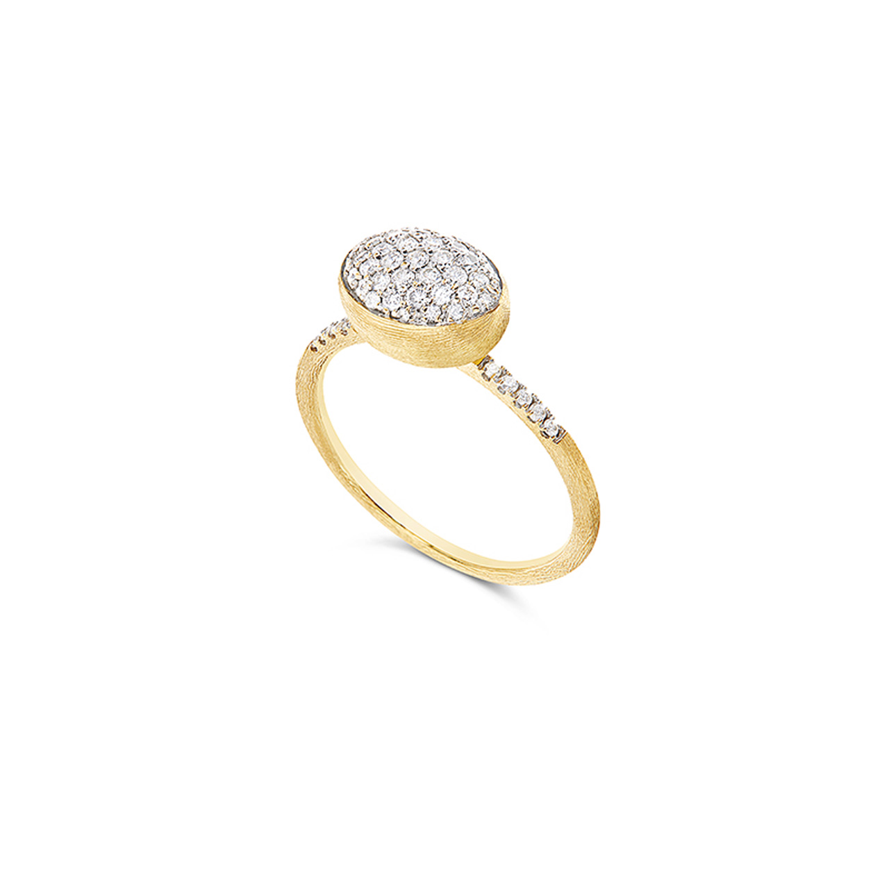 Ring 750 yellow gold diamonds 0.029 ct rs54