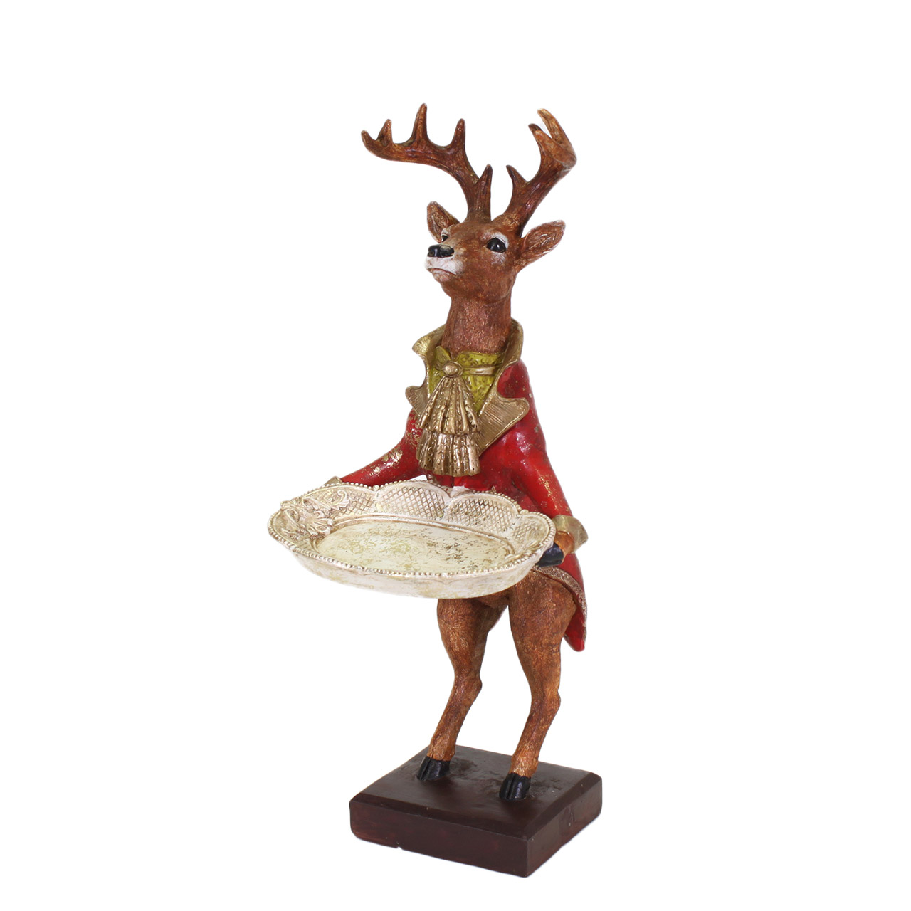 Deer with tray 17x35.5 cm