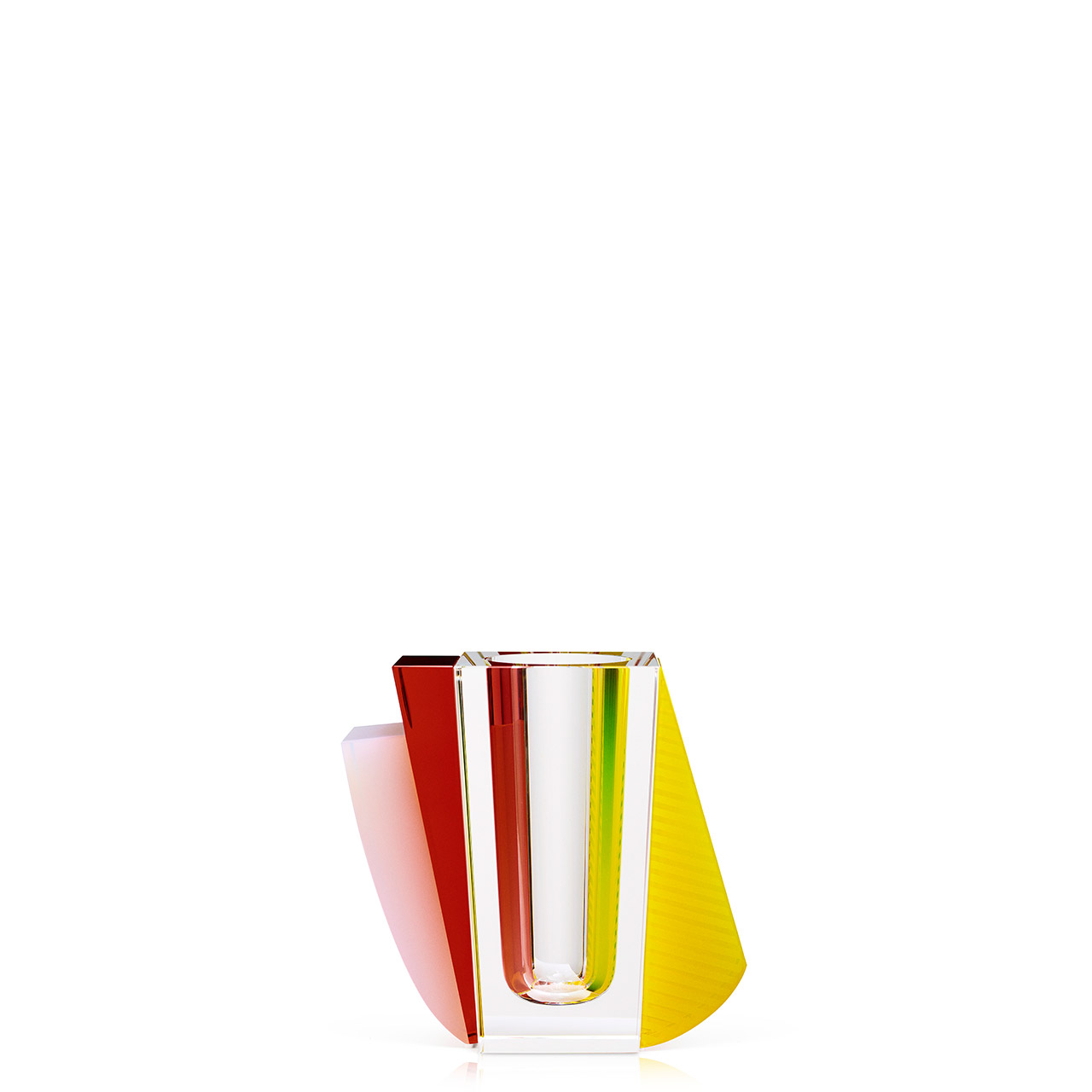 Vase 12 cm neon yellow/orange/white