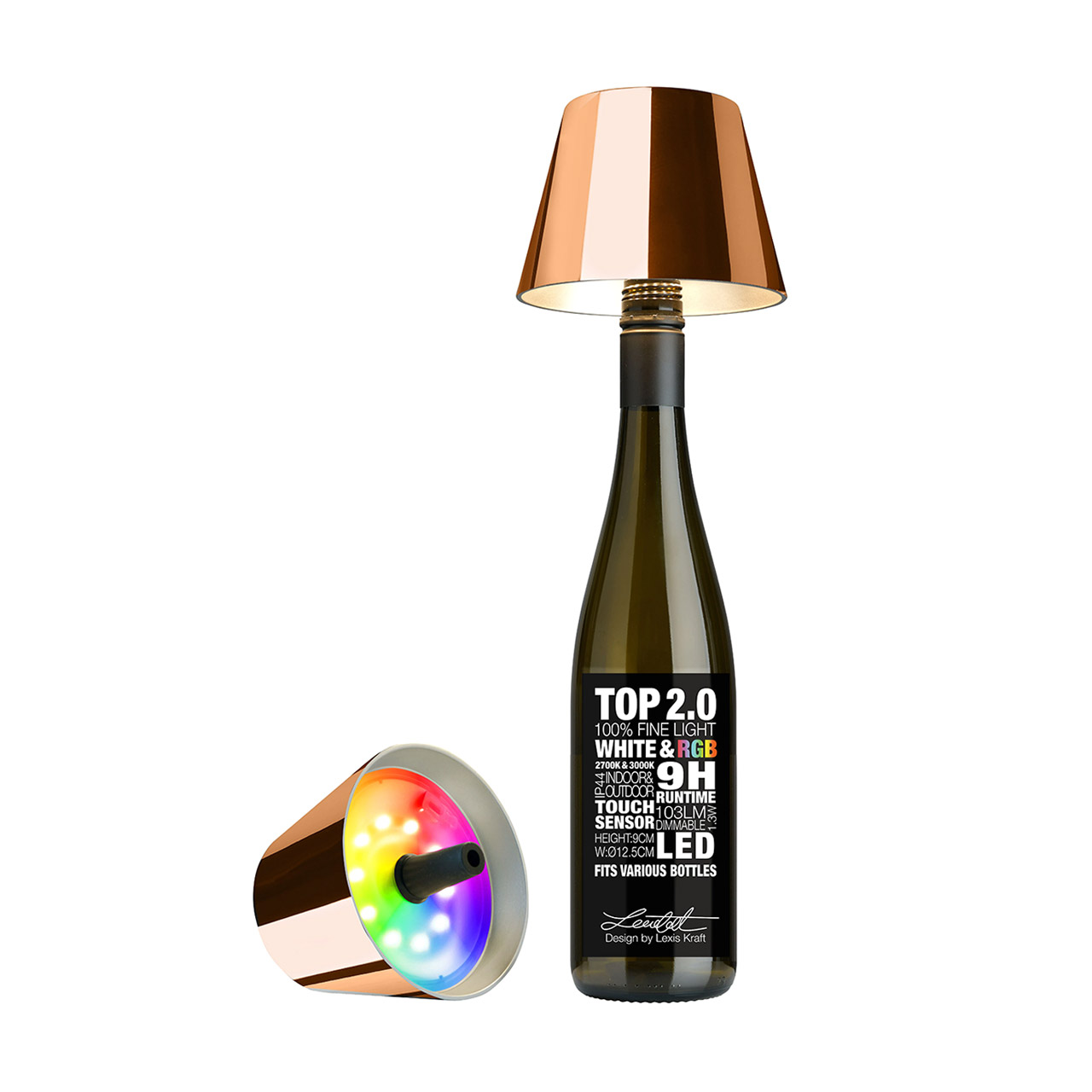 Bottle Light LED dimmable copper