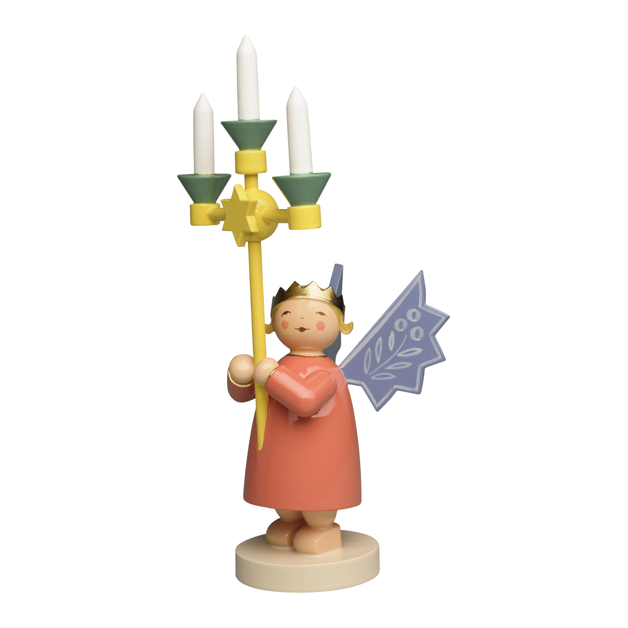 Angel wearing Crown, with Candlestick