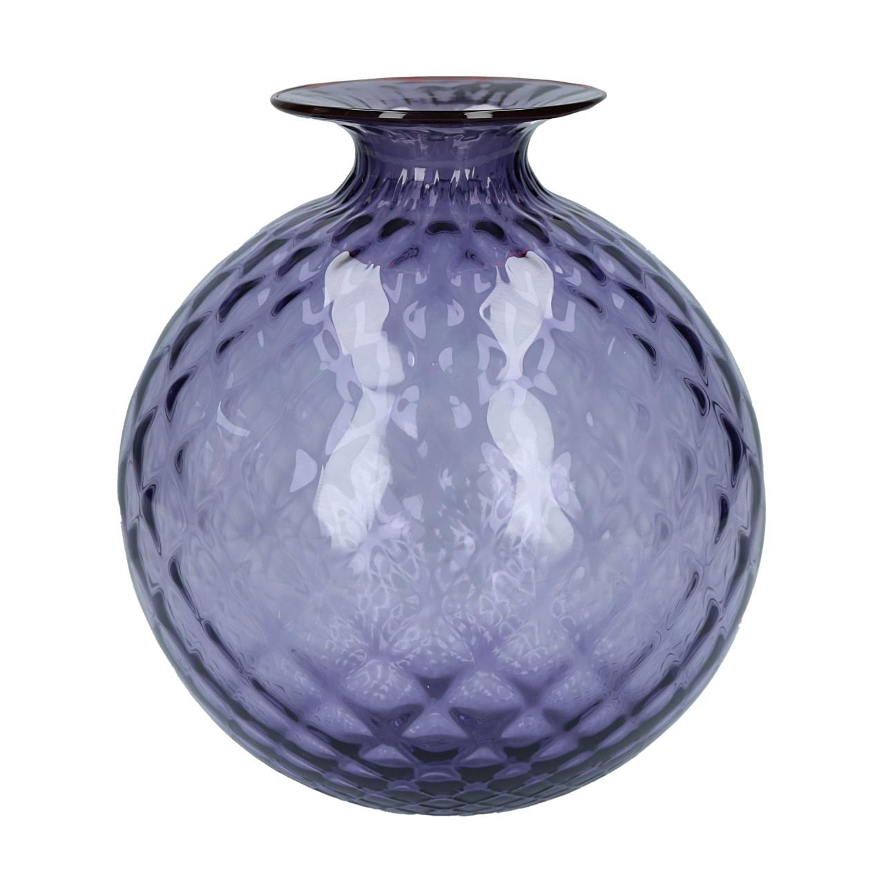 Vase 24.5 cm indigo, red thread