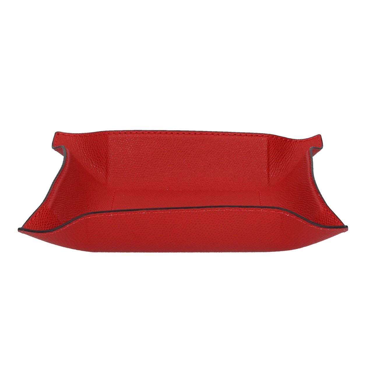 Square Valet Tray medium, Golf scarlet, Stitching scarlet