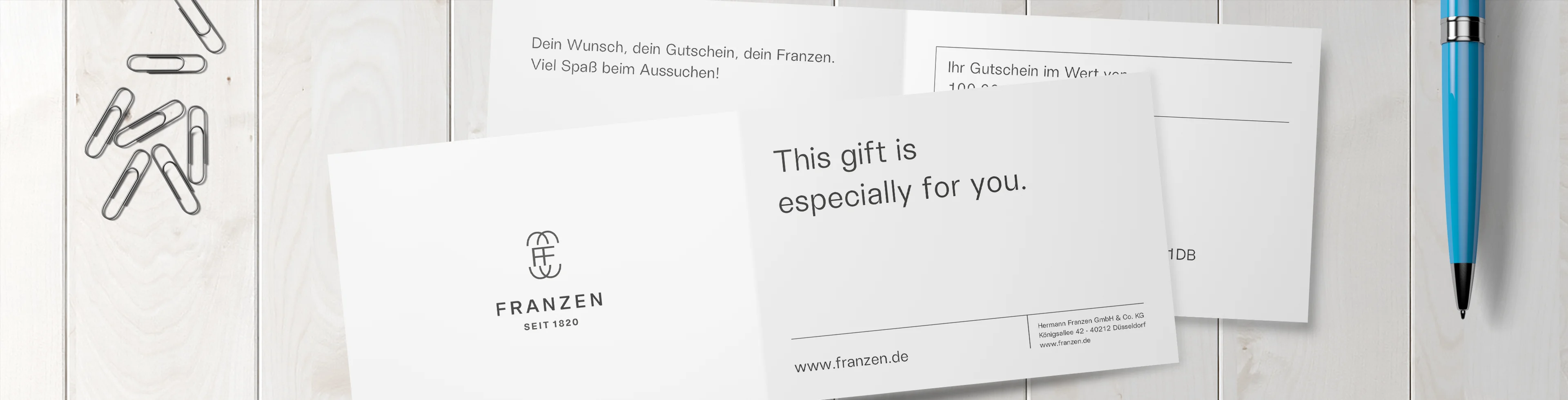 Geschenkgutschein bei Franzen