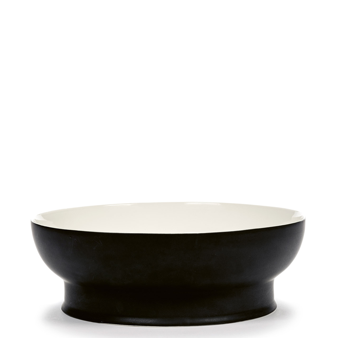 Bowl L 28 cm black/off-white