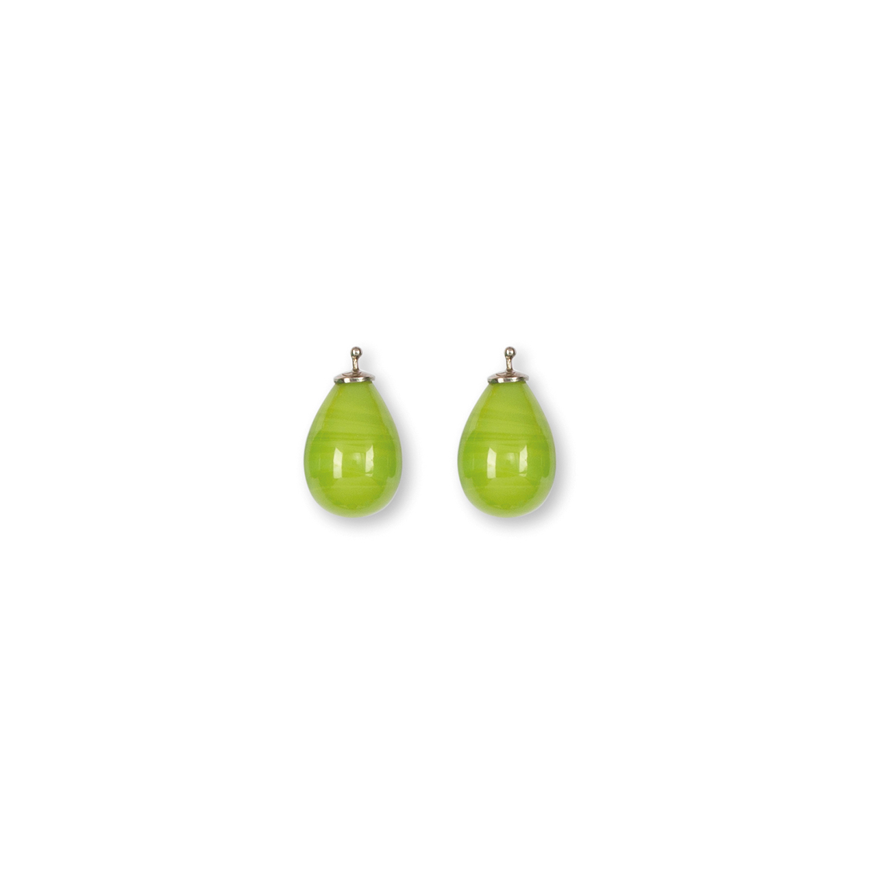 Pendant Pair 51 pistachio sterling silver 925 silver