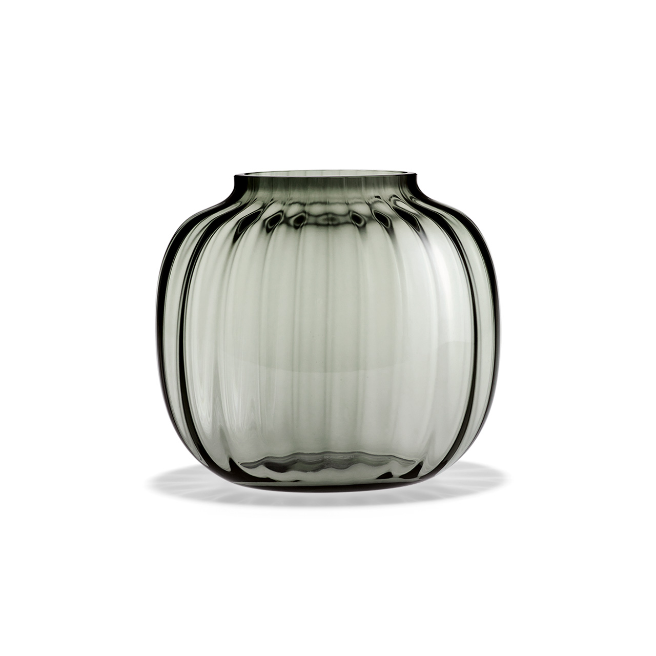 Vase oval 17.5 cm smoke