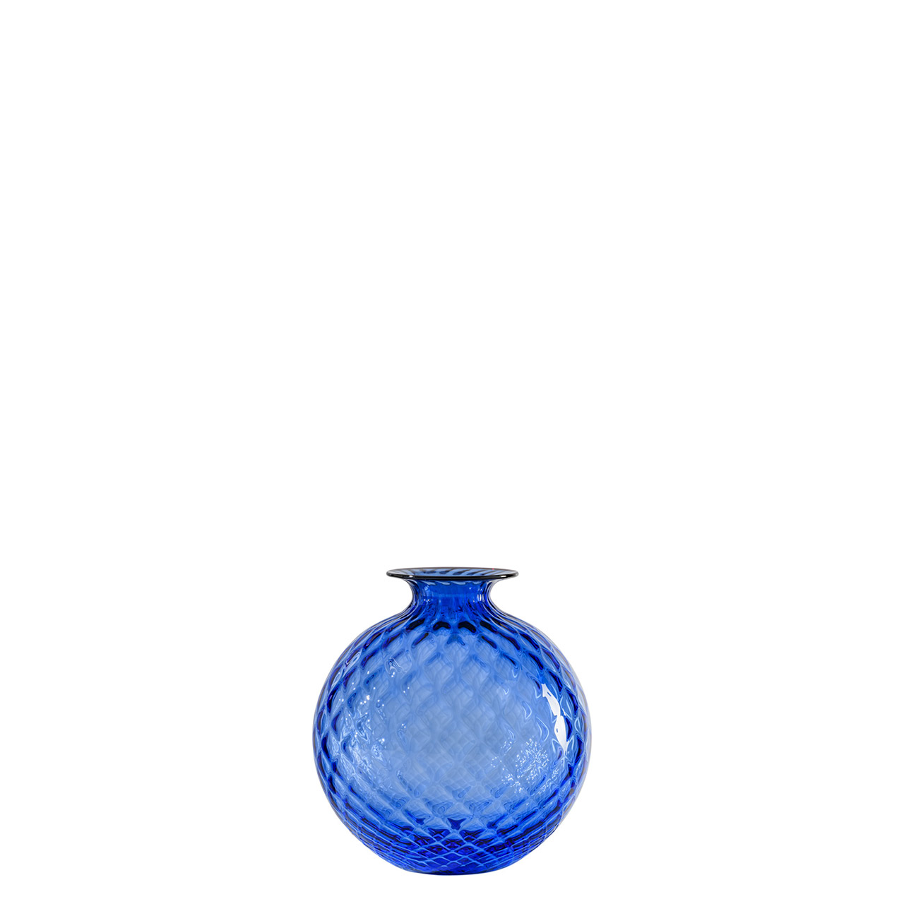 Vase 16.5 cm sapphire/red thread