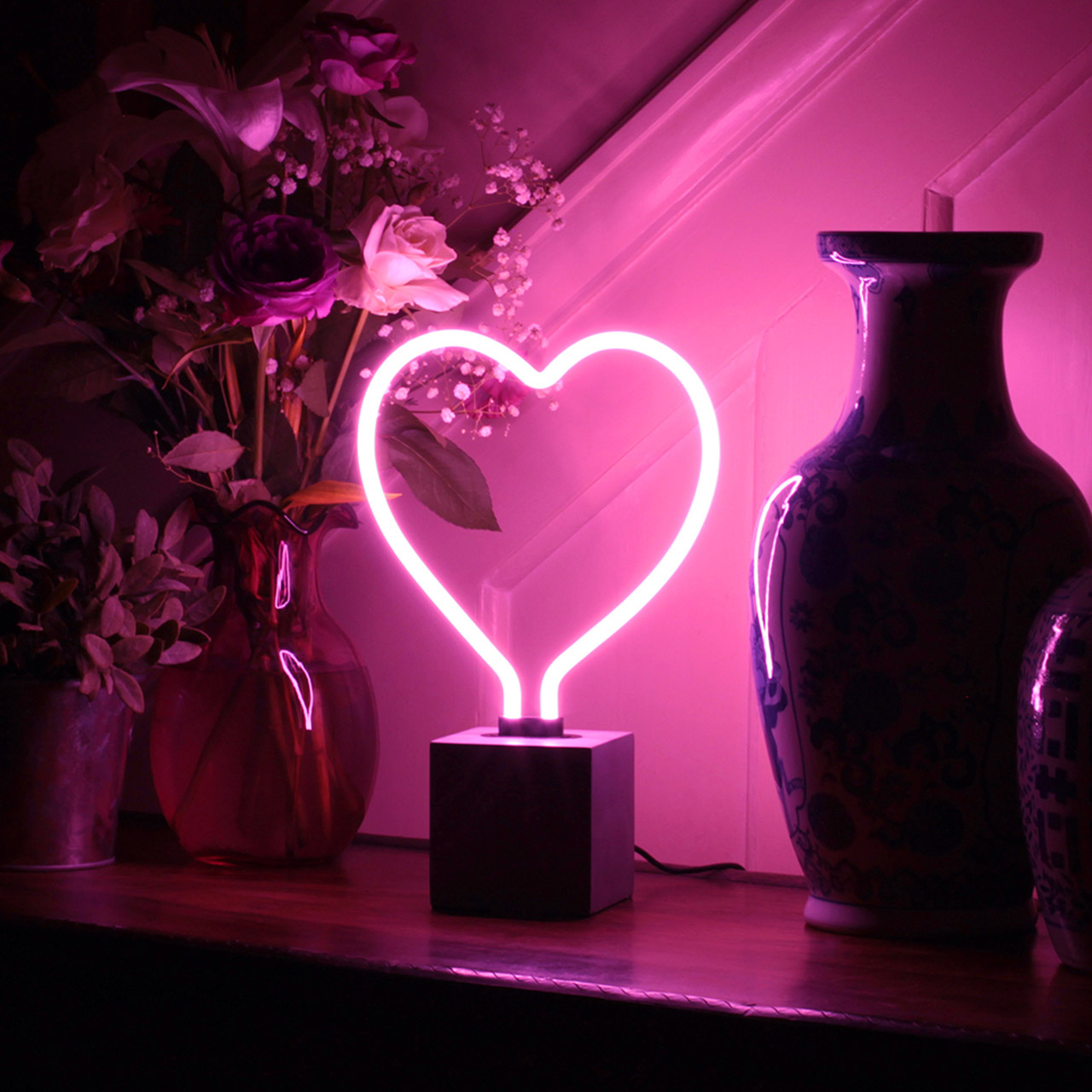 Neon table lamp - Heart