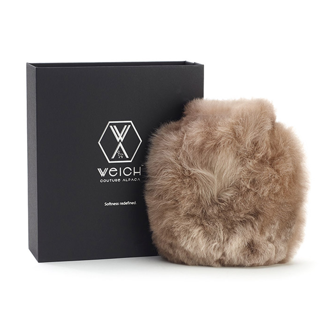 Hot Water Bottle Alpaca-Fur 0.2 l dark champagne