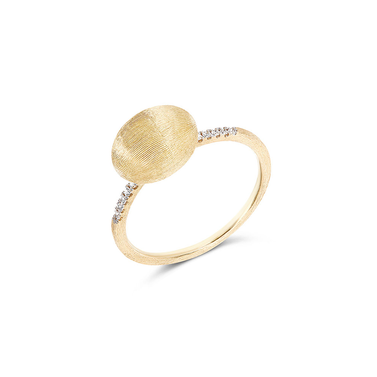 Ring 750 yellow gold diamonds 0.05 ct rs53