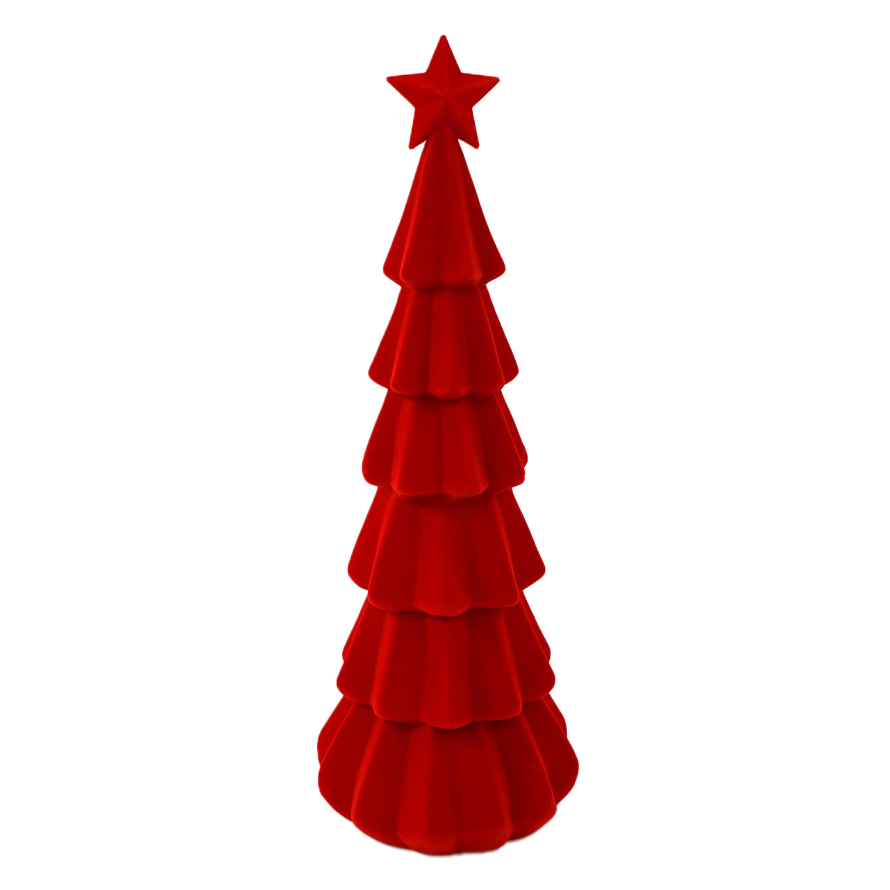 Fir with star 27x76 cm red