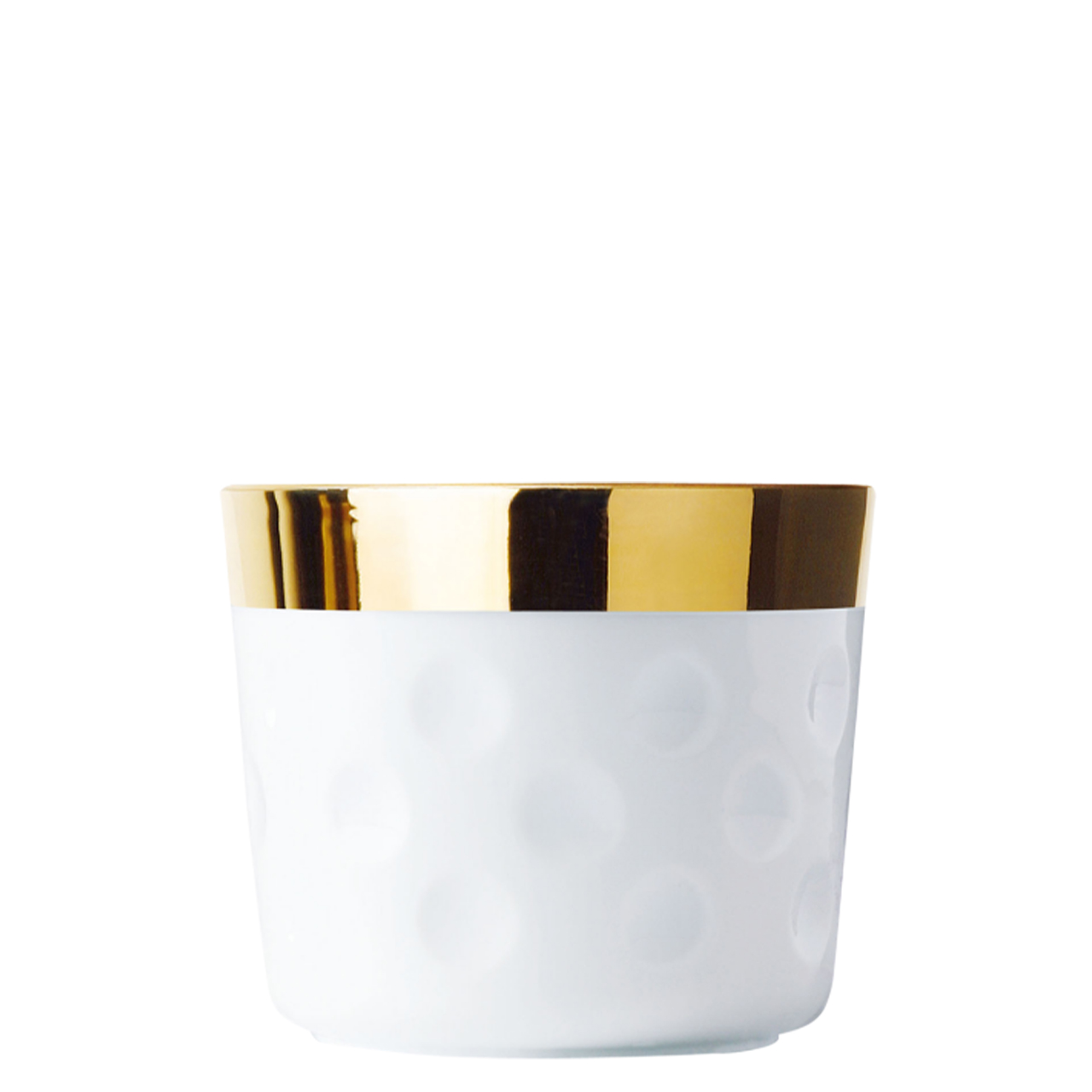 Champagne goblet white dot-pattern relief