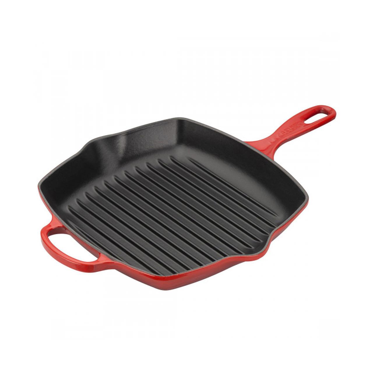 Grillpfanne quadratisch 26 cm kirschrot