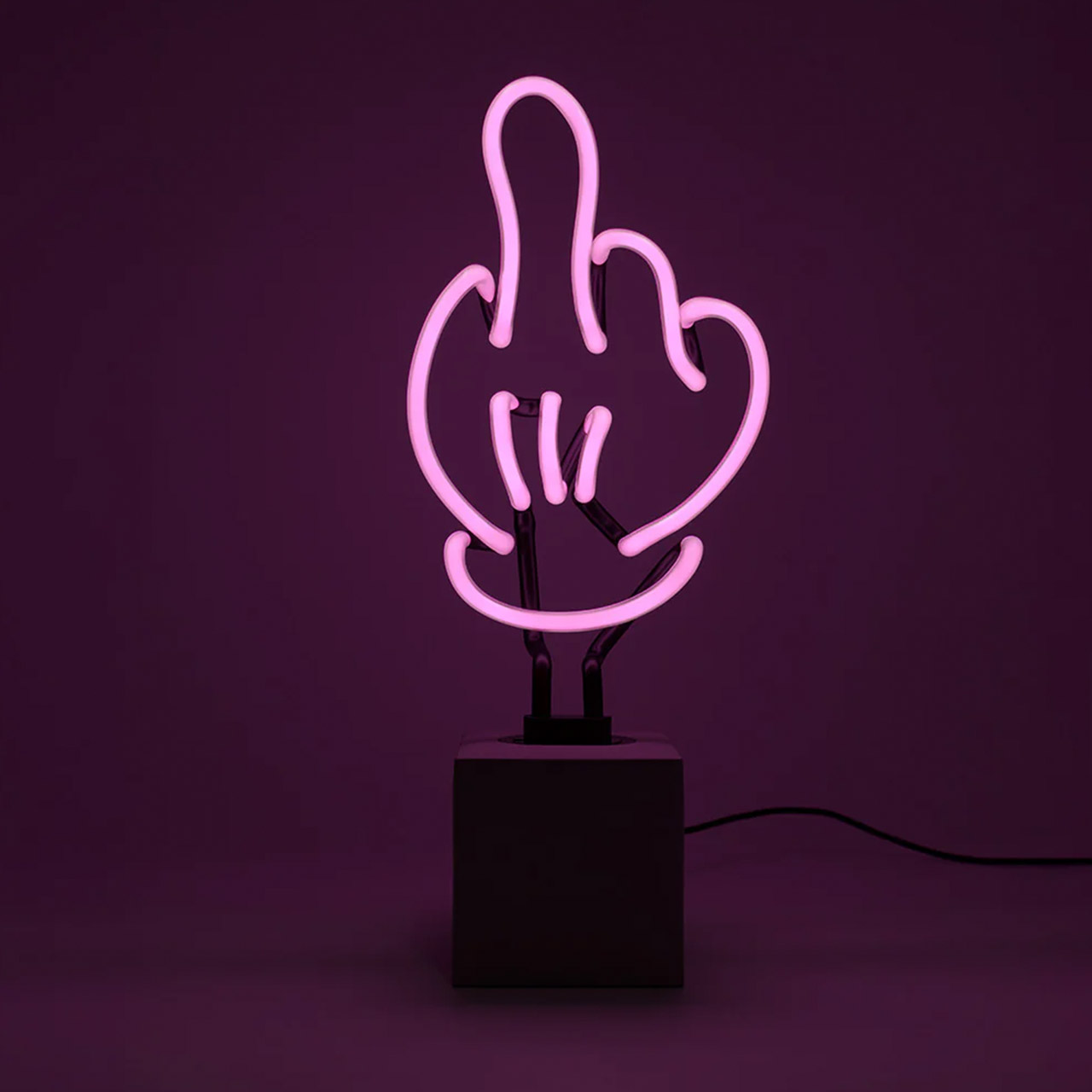 Neon table lamp - Middle Finger Pink