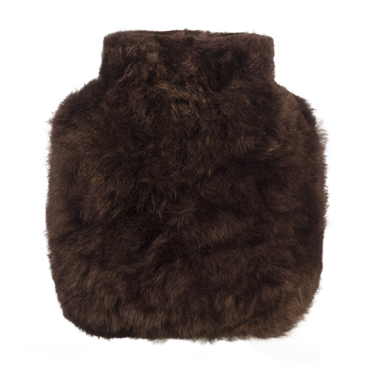 Hot Water Bottle Alpaca-Fur 0.2 l dark chocolate