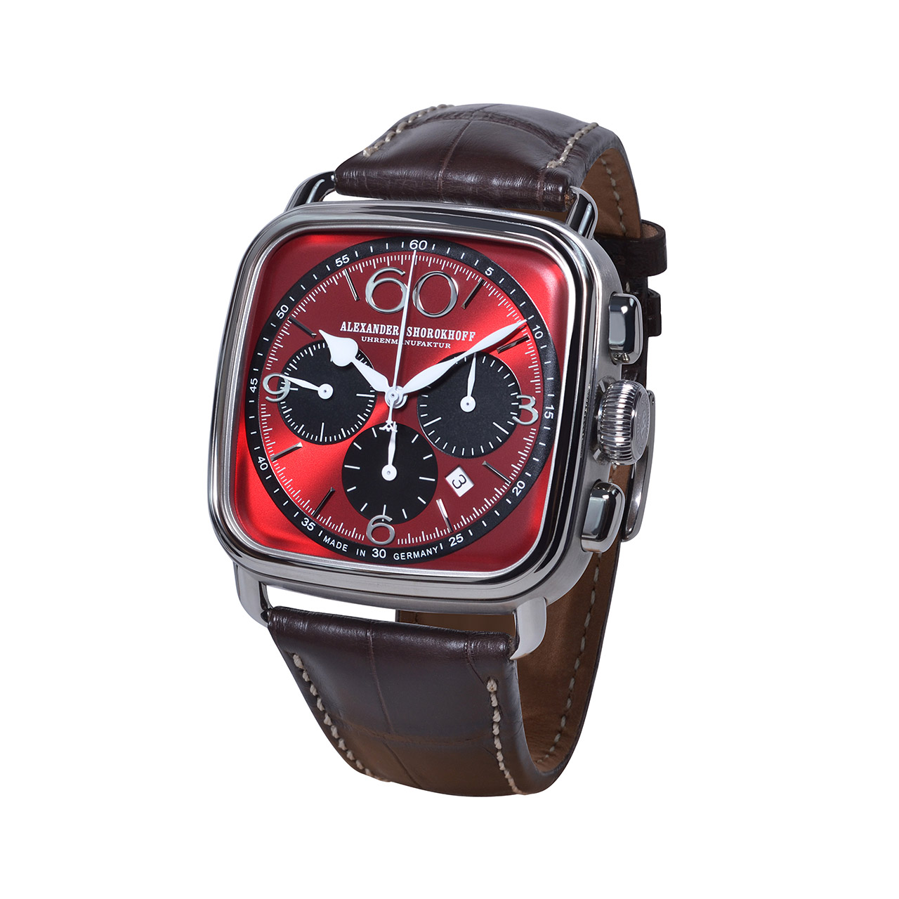 Watch Square&Round Chrono automatic red