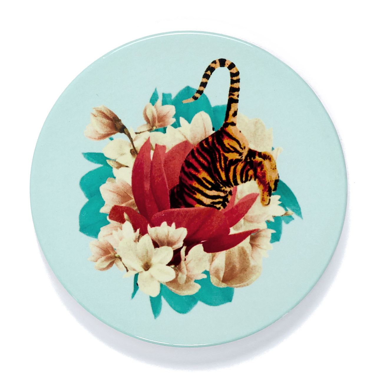 Coasters (4 pcs.) 10 cm Tiger Flower