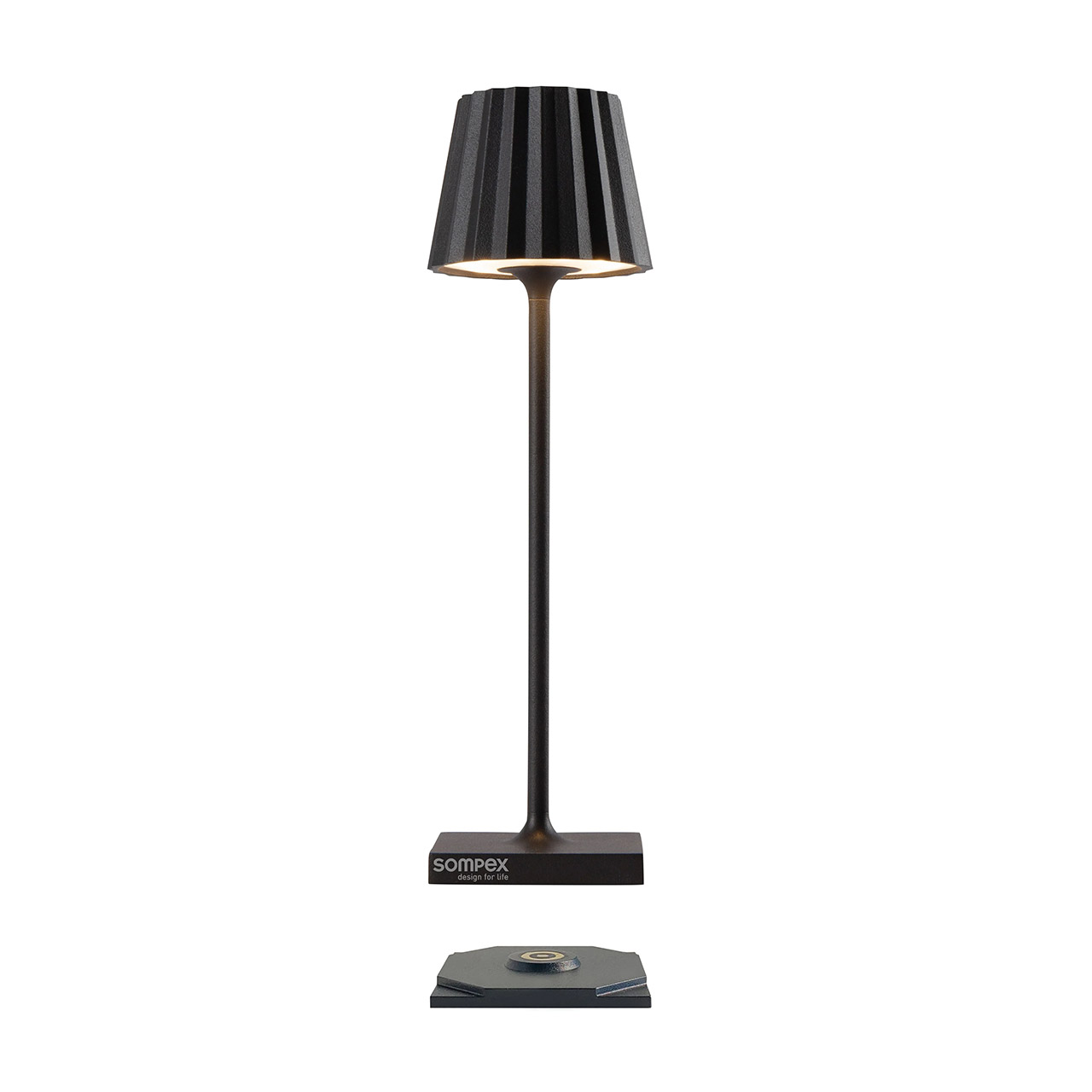 Tischlampe LED 21 cm dimmbar schwarz