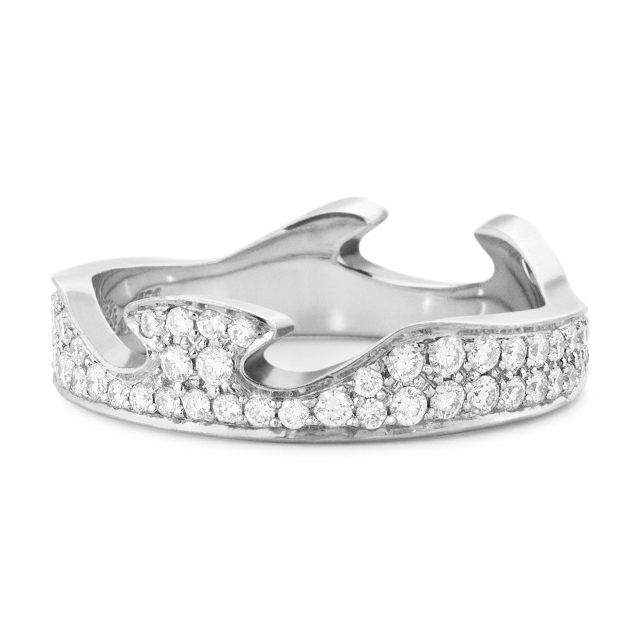 Ring End diamonds 0,79 ct white gold 750 W56