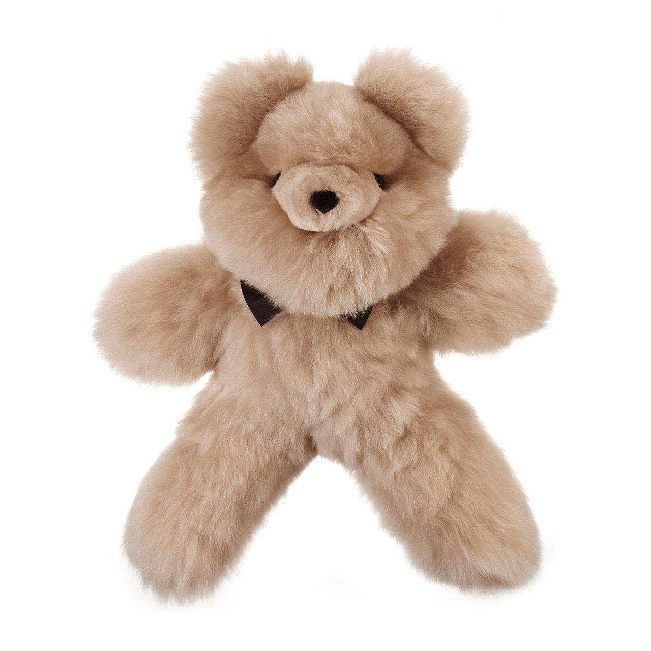 Stofftier Teddy Alpaka-Fell large taupe