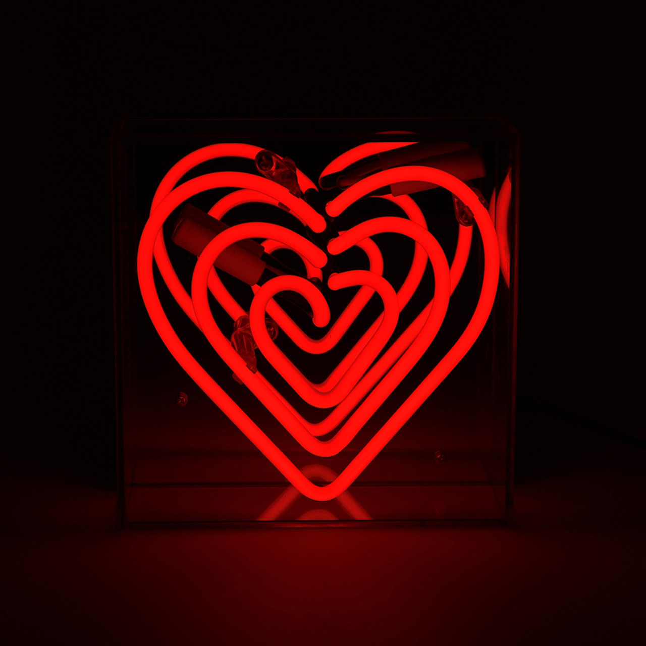 Mini Acrylic Box Neon - Heart