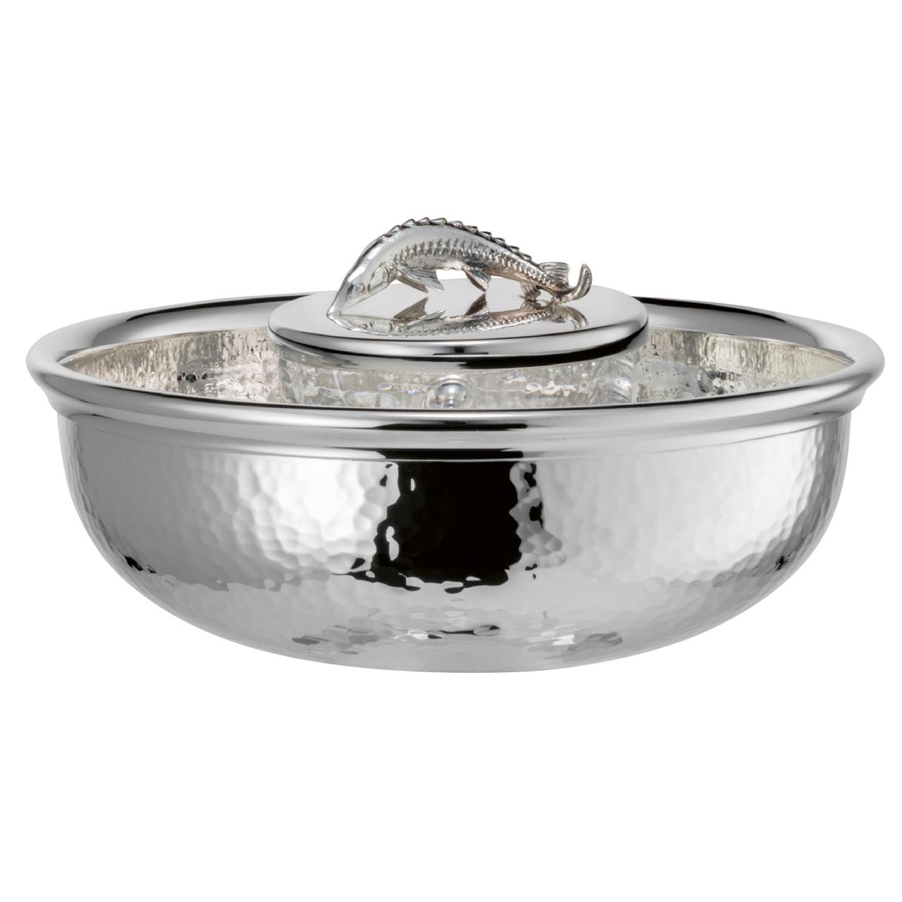 Caviar Bowl hammered D 16 cm sterling silver