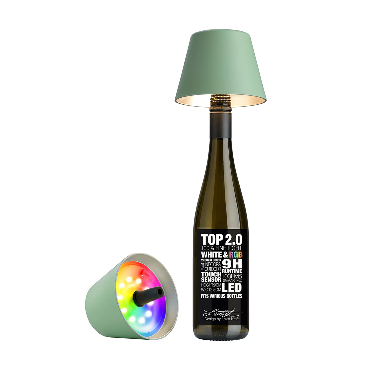 Bottle Light LED dimmable oliv