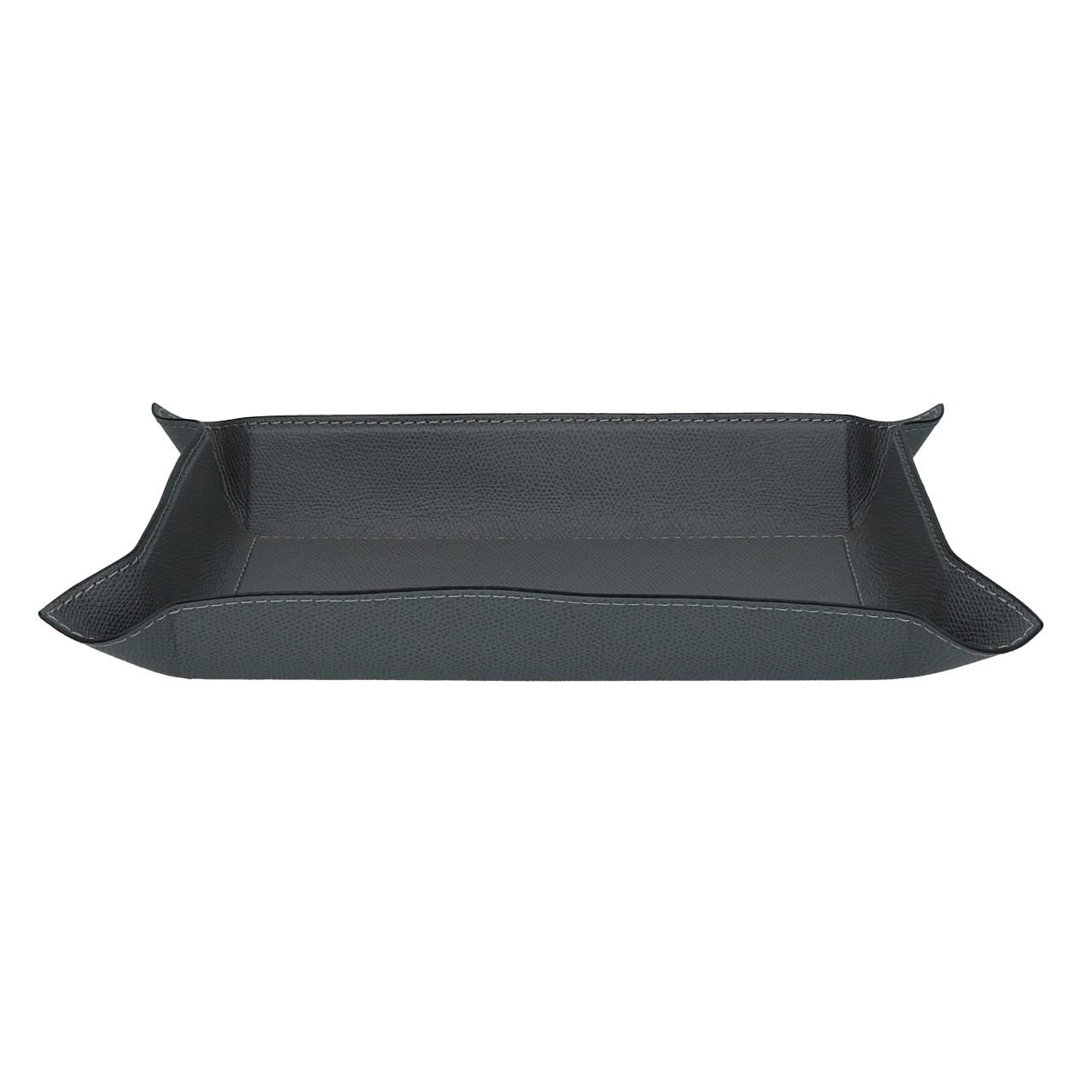 Rectangular Valet Tray large, Golf graphite, Stitching graphite