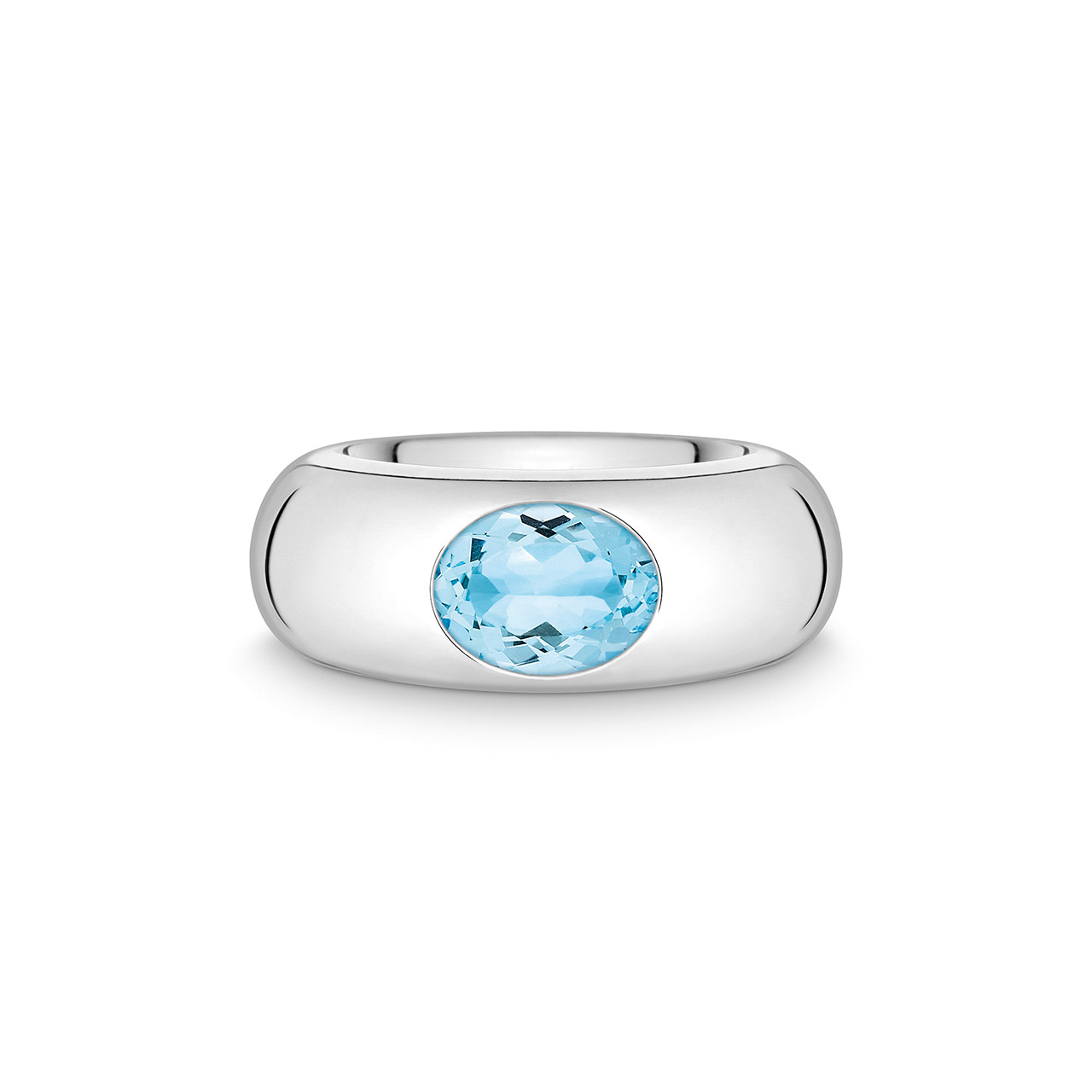 Ring Sterlingsilber 925 Blautopas W54