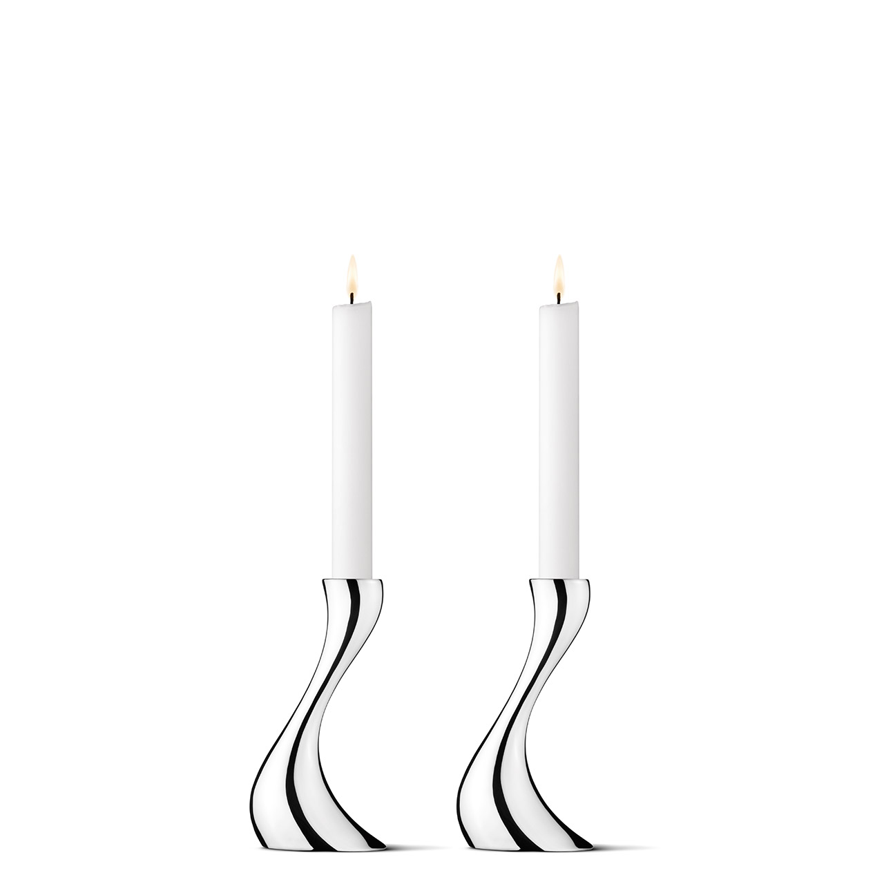 Candleholder 16 cm 2 pcs. stainless steel