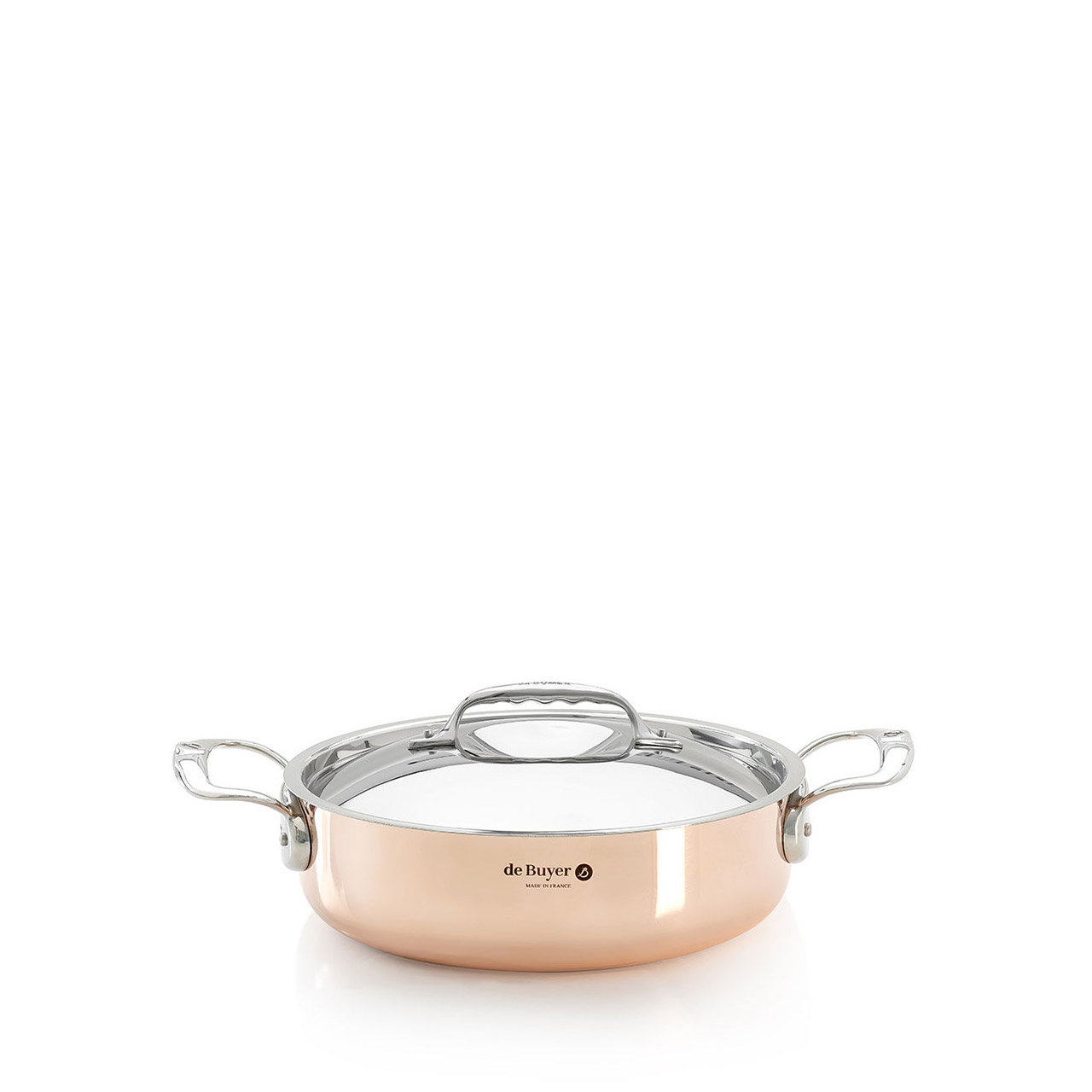 Stewing Pan, Copper/Stainless steel 24 cm