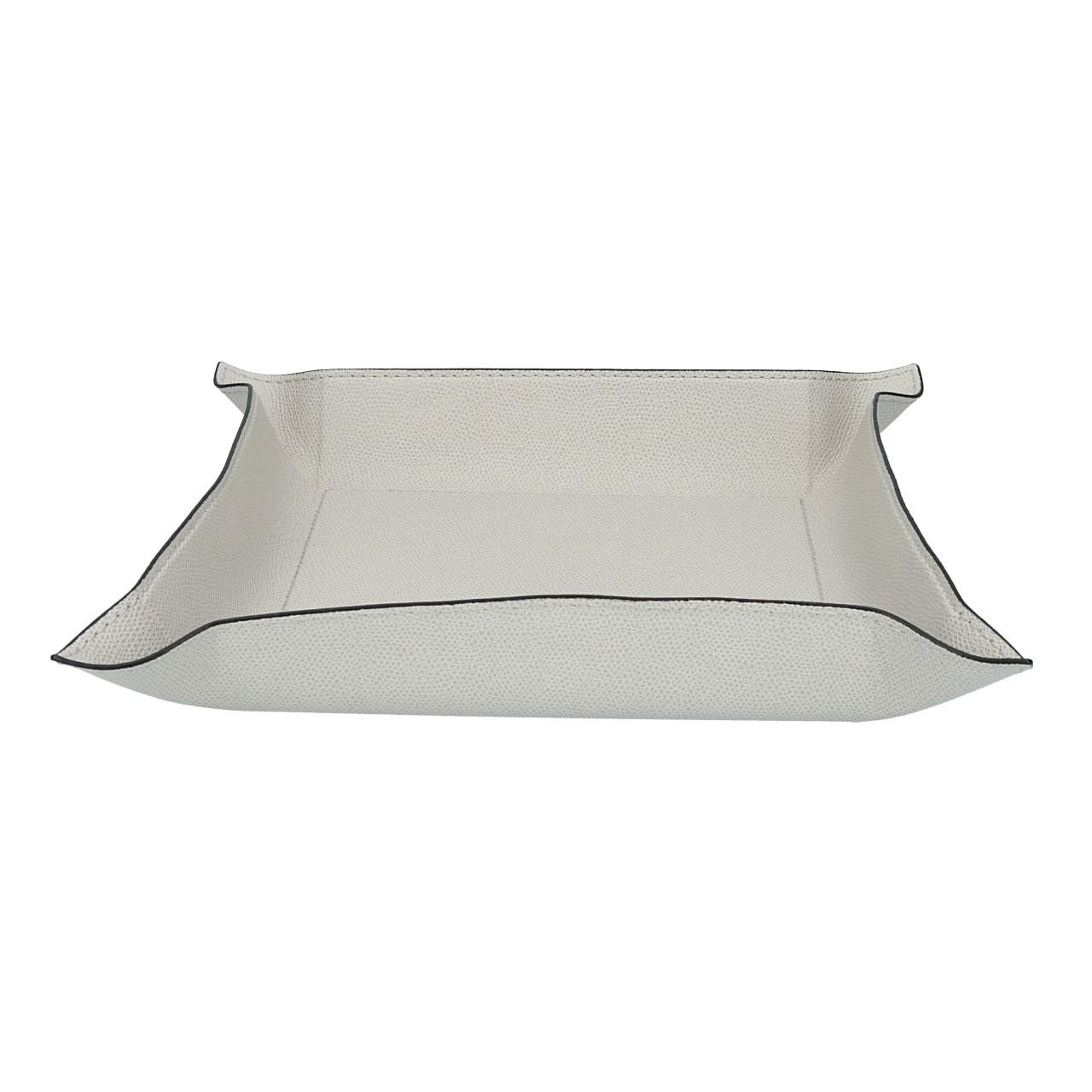 Square Valet Tray large, Golf light grey, Stitching light grey