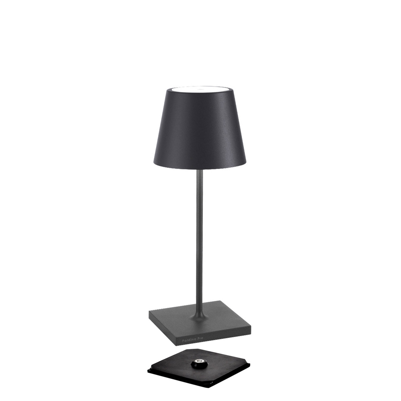 Table Lamp LED 30 cm dimmable dark grey