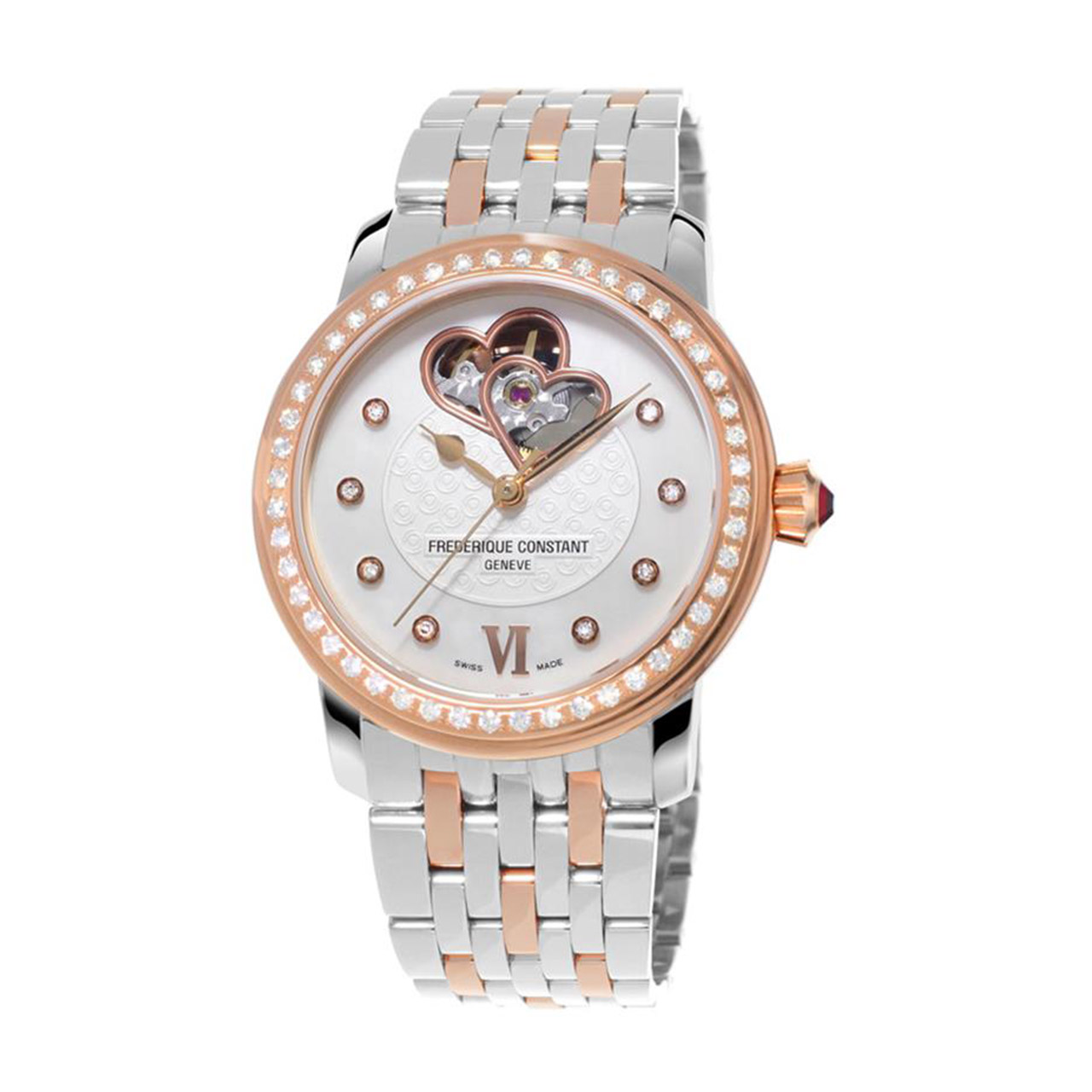 Watch Ladies Diamonds (0.82ct) Stainless Steel part Gold-Plated Automatic