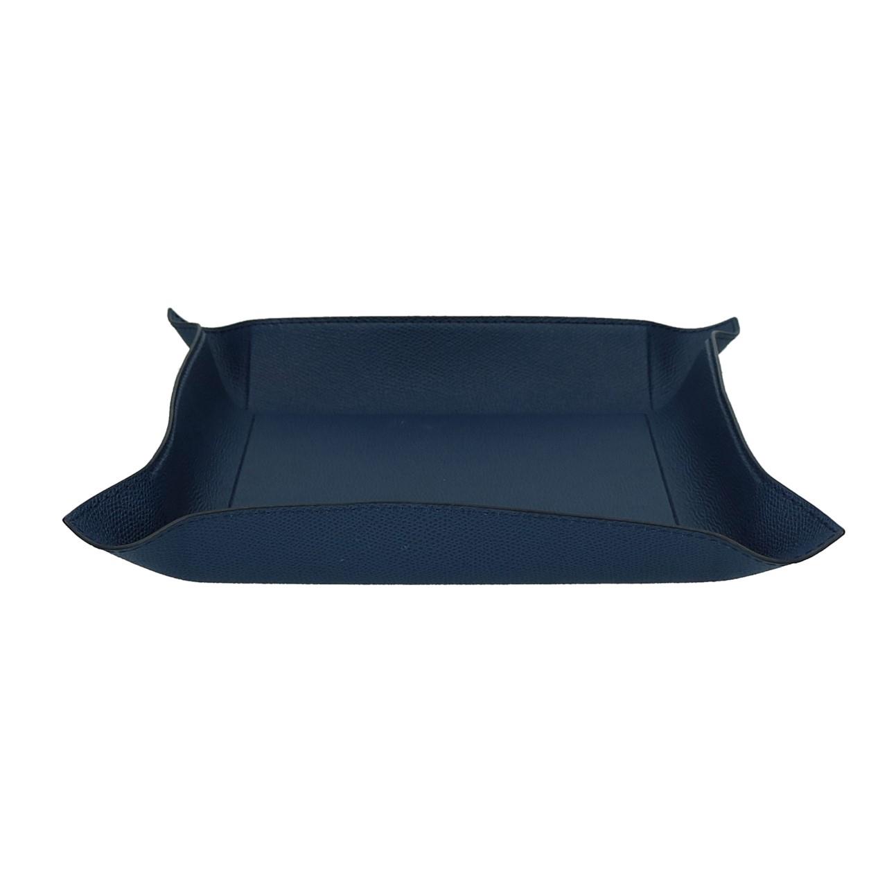 Square Valet Tray large, Golf royal blue, Stitching royal blue