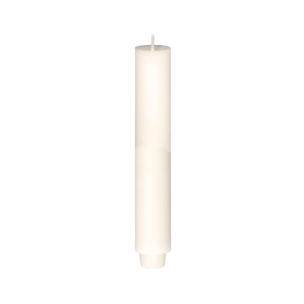 Moulded Taper Candle with peg shaped base 30/240 Nr. 009 ivory