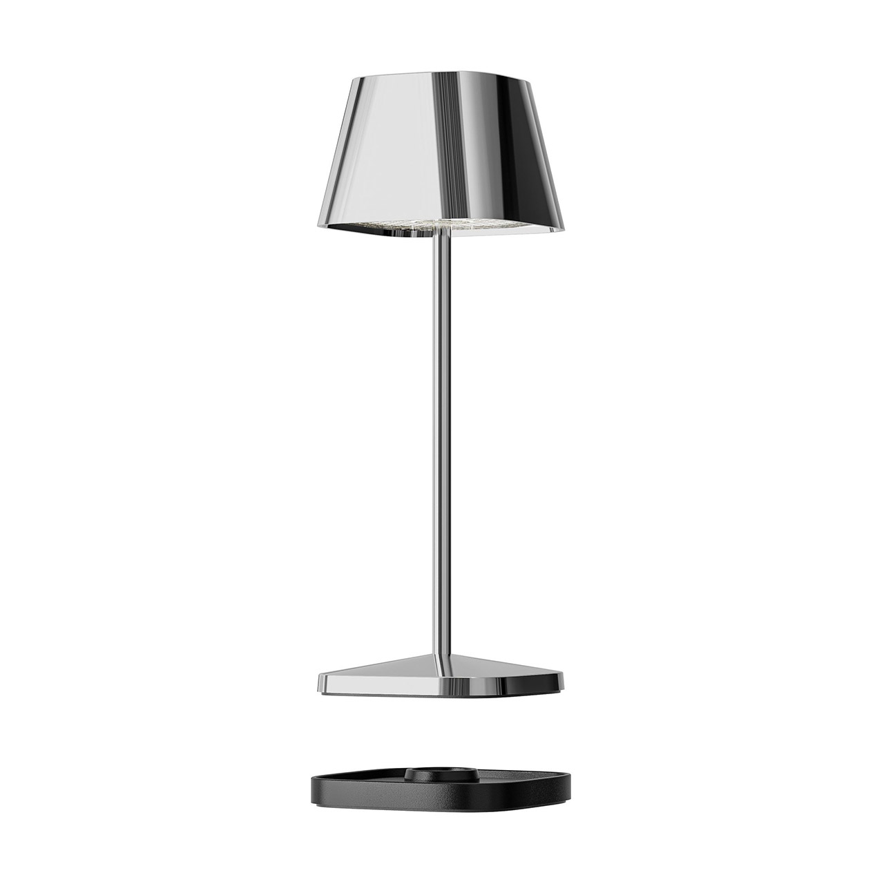 Table lamp LED 20 cm dimmable chrome