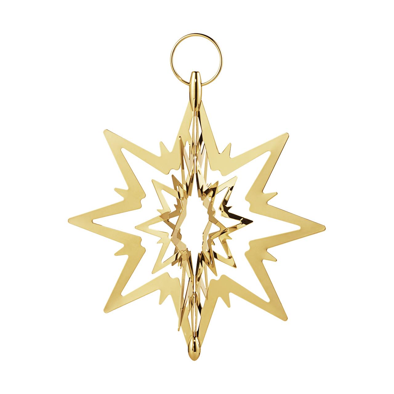 Fir-Tree-Top 15 cm Star Gold Plated