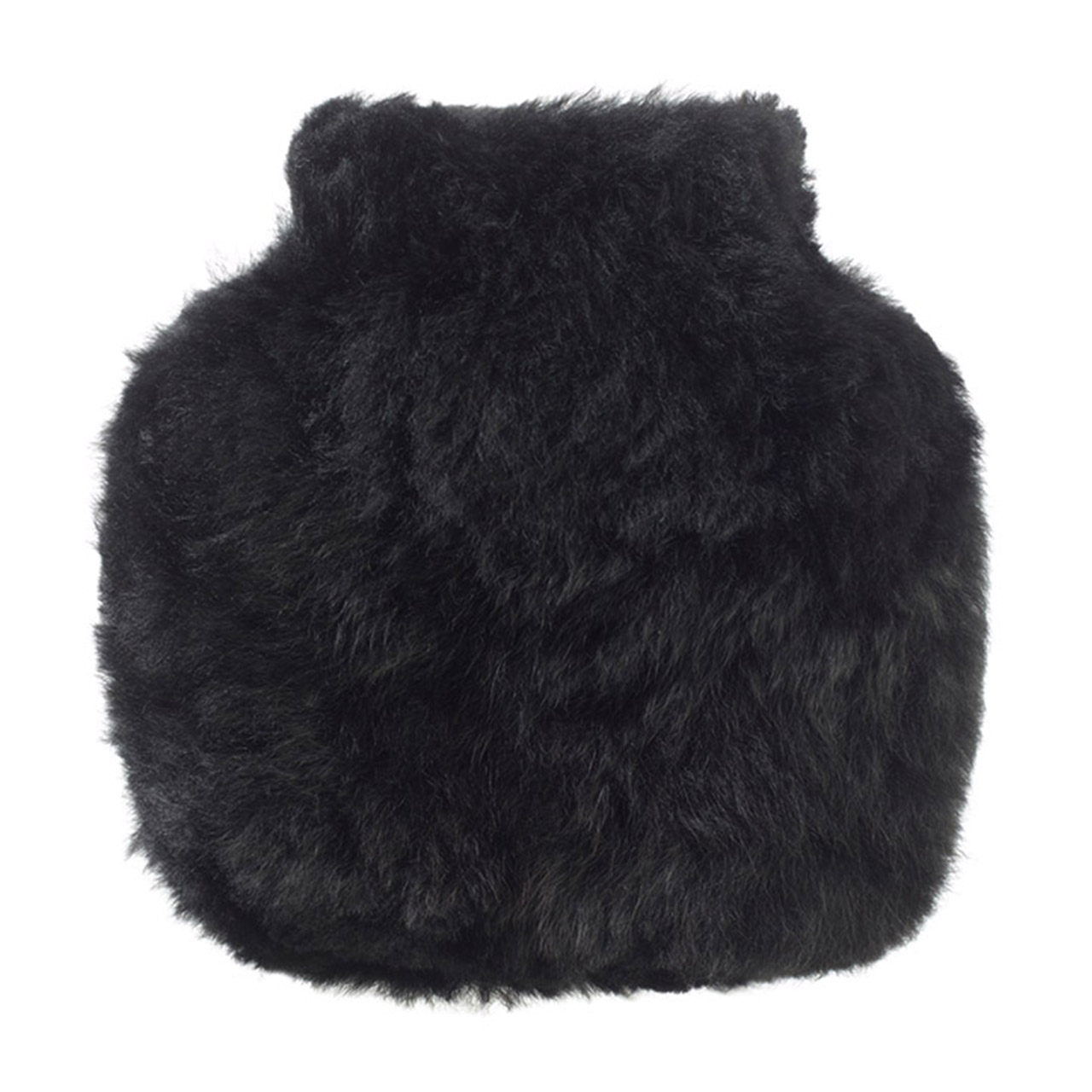 Hot Water Bottle Alpaca-Fur 0.2 l black