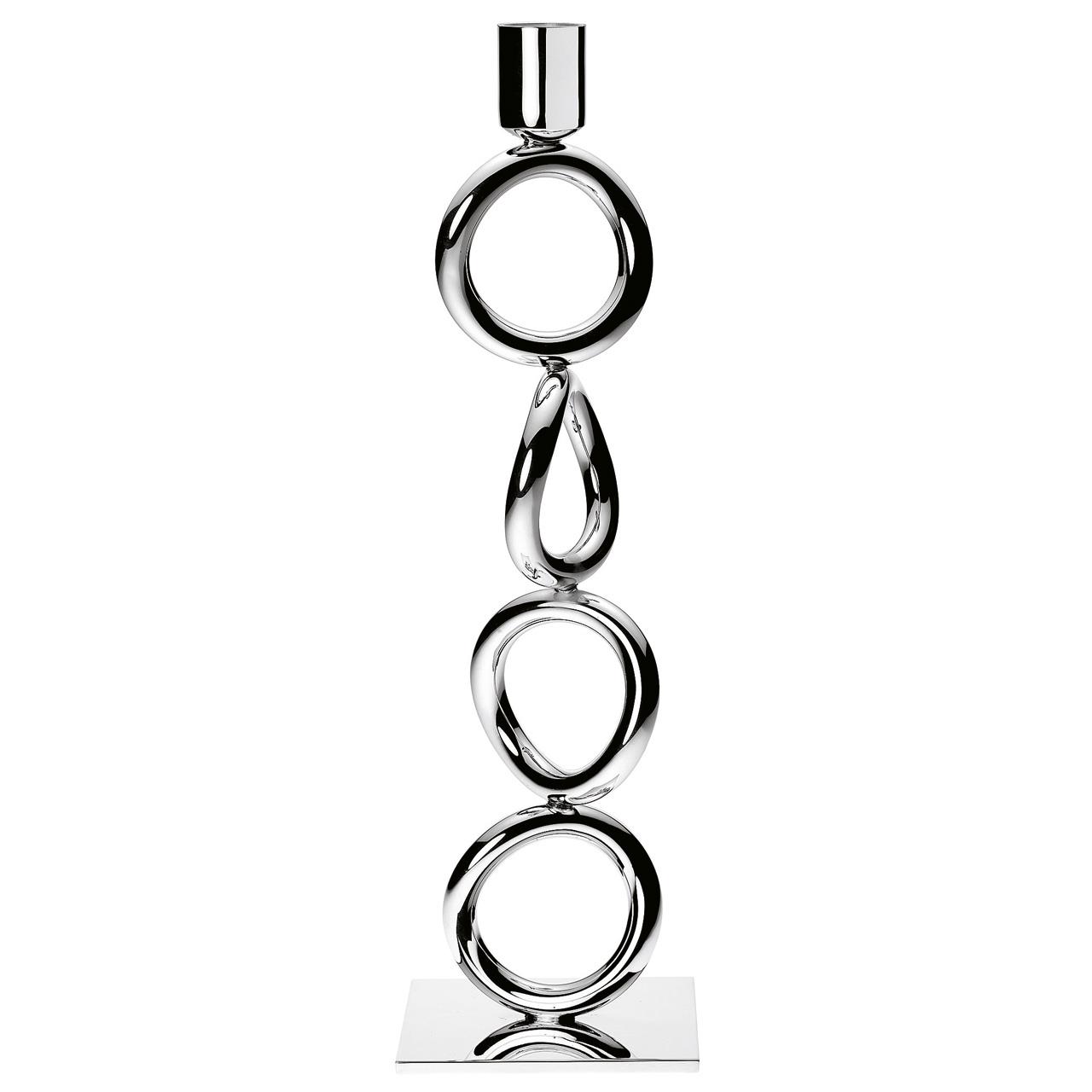 Candlestick 30 cm silver plated