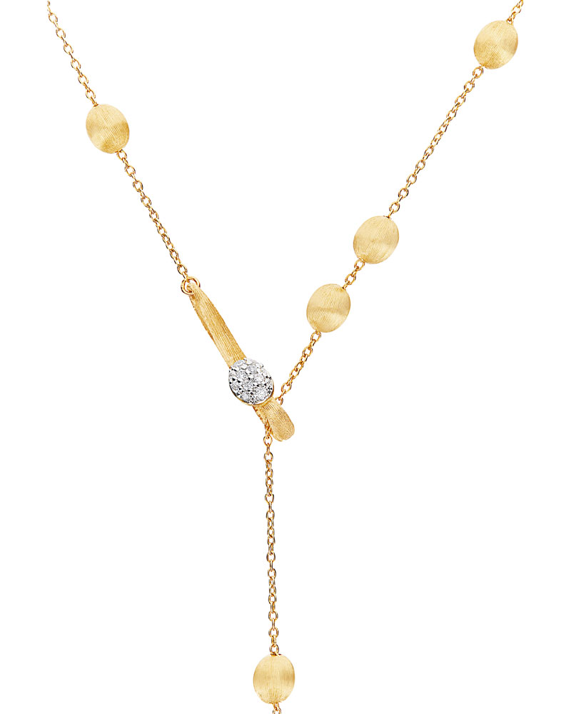 Necklace 750 yellow gold diamonds 0.079 ct