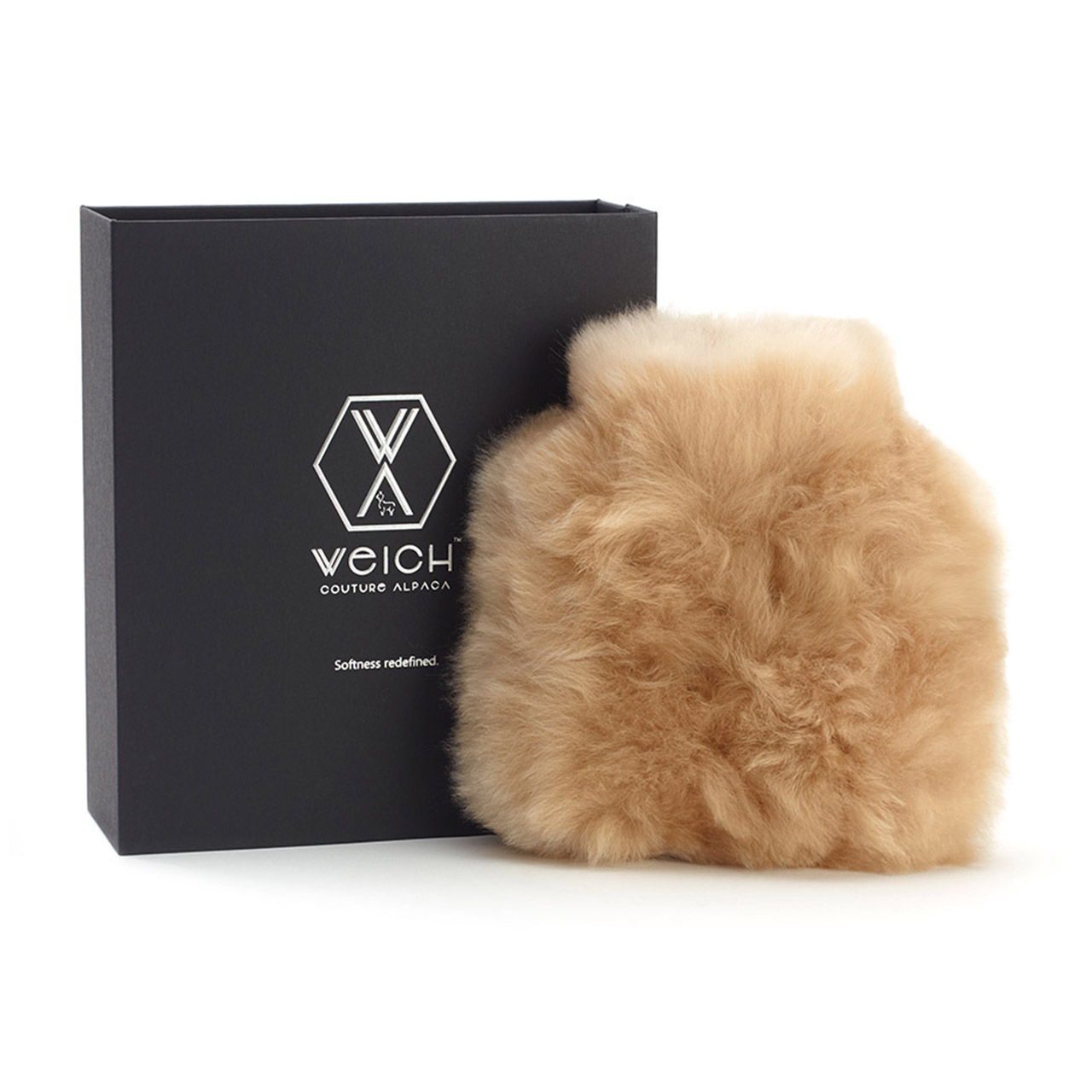 Hot Water Bottle Alpaca-Fur 0.6 l champagne