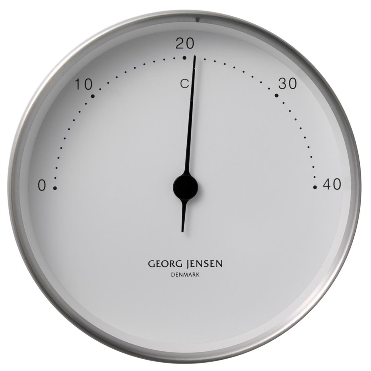 Thermometer 10 cm steel/white