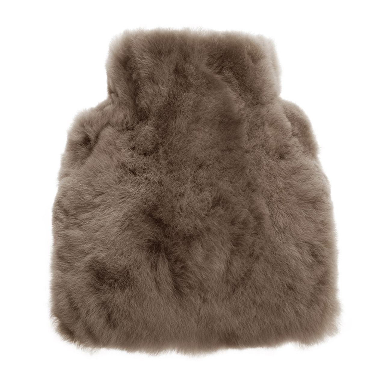 Hot Water Bottle Alpaca-Fur 0.6 l dark champagne