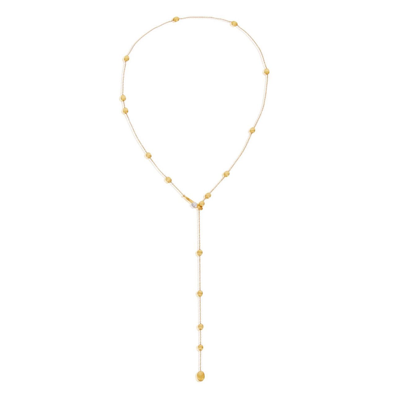 Necklace 750 yellow gold diamonds 0.079 ct