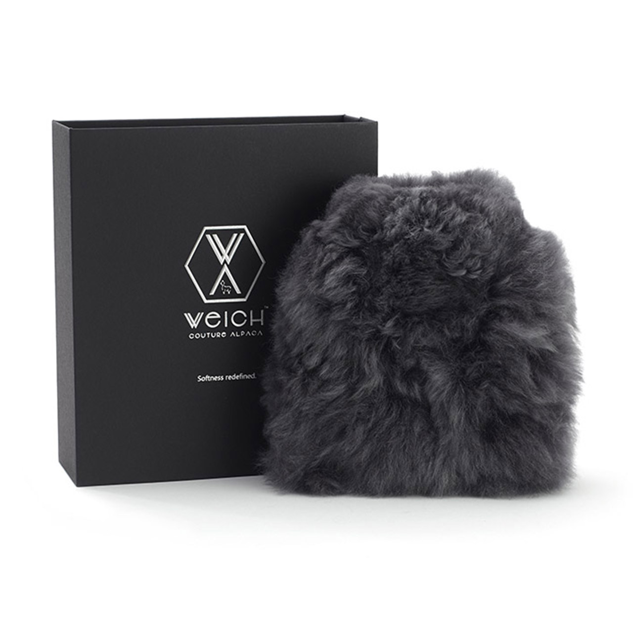 Hot Water Bottle Alpaca-Fur 0.2 l graphite gray