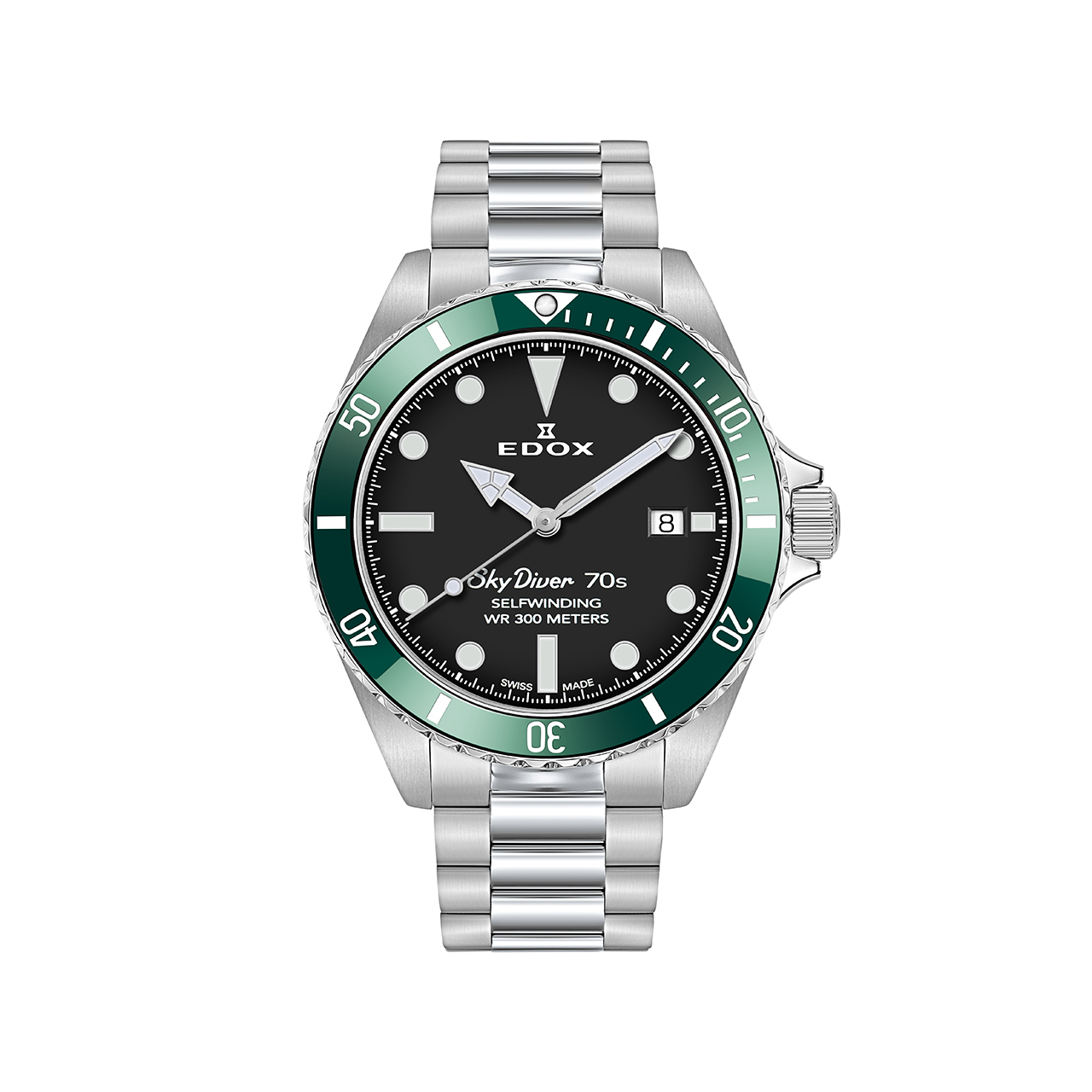 Armbanduhr Skydiver Automatik grüne Lünette 42mm