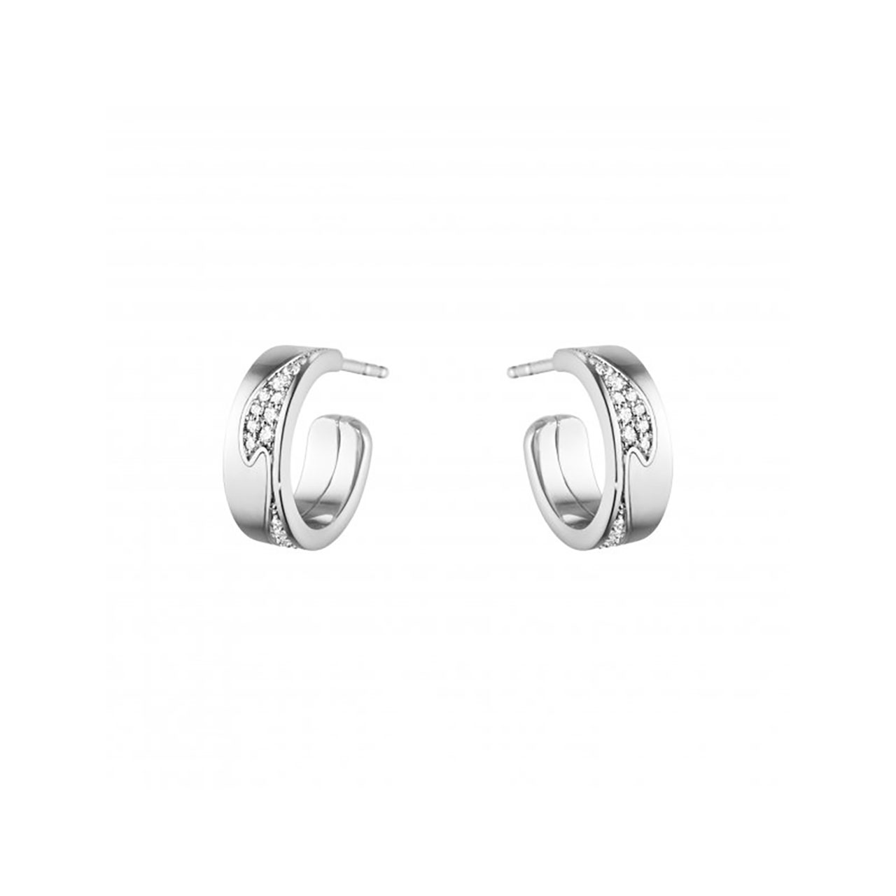 Earrings diamonds 0,18 ct white gold 750