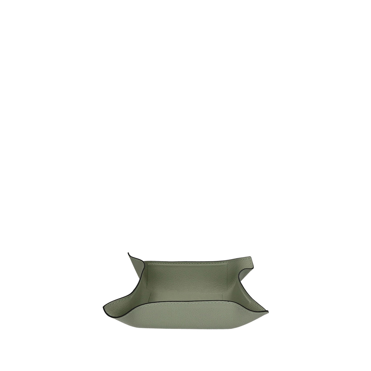 Square Valet Tray medium, Golf celadon green, Stitching celadon green